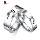Свадебные кольца для мужчин и женщин с надписью Forever Love Stamp, однотонные, из нержавеющей стали