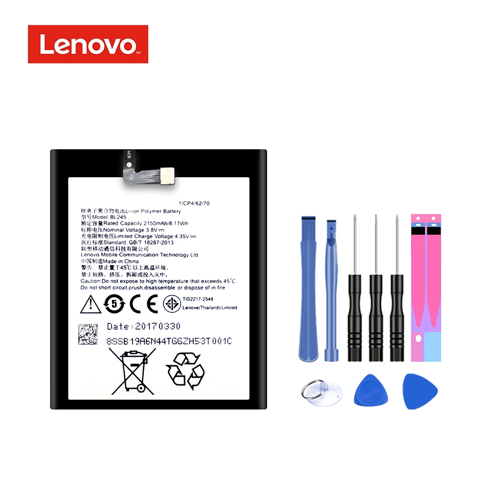 Original BL245 For Lenovo S60 S60T S60W Li-ion Replacement Battery High Capacity Mobile Phone Batteries + Free TOOLS 2150mAh |
