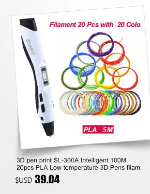 Рождественский подарок 3d ручка для детей SUNLU SL-600 PCL/PLA печатная нить с низкой/высокой температурой двойной режим