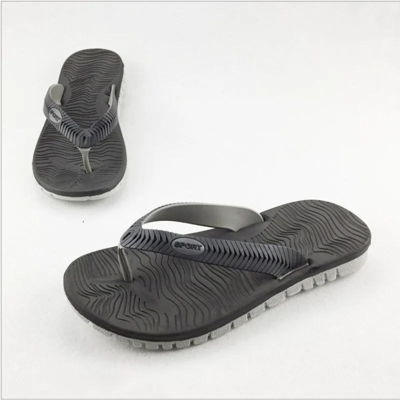 Мужские шлепанцы на резиновой подошве модные повседневные летние для пляжа 2019 |