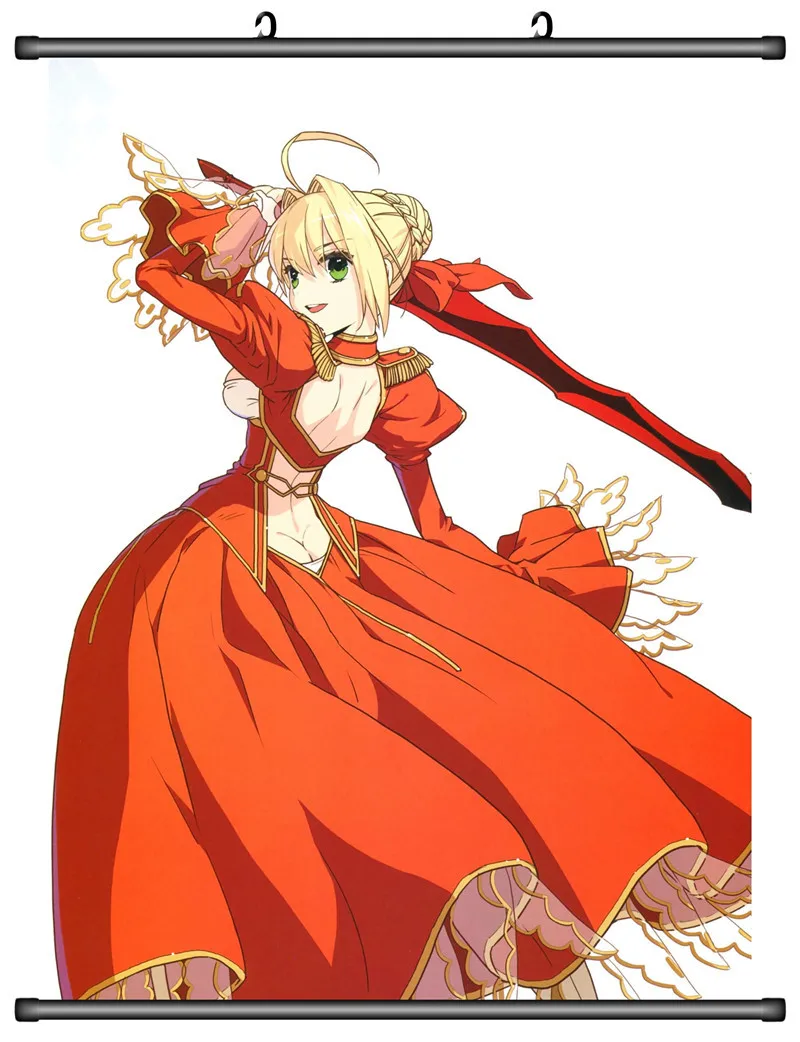 Japanese Decorative Picture Anime Fate/EXTRA Fate/Grand Order Nero Claudius Caesar Red saber Home Decor Wall Scroll Poster | Дом и сад