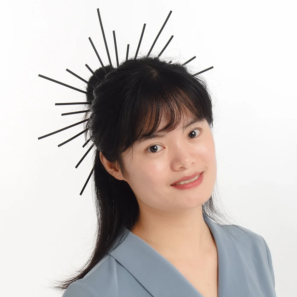 Пластиковый Спайк Halo Crown Hairband булочка для волос головной убор Святой Мэри