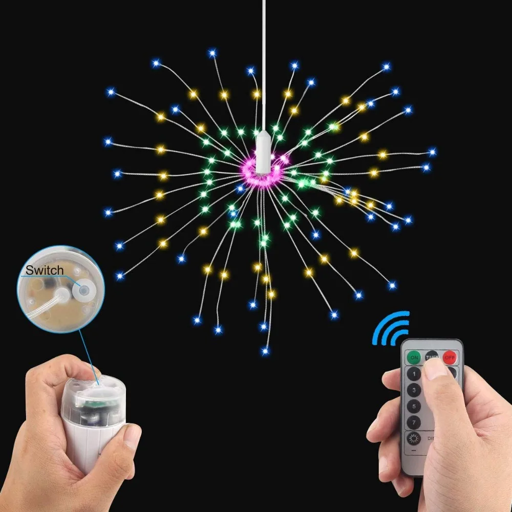 Батарея работает светодио дный огни строки 2 упак. 120 Водонепроницаемый Медный