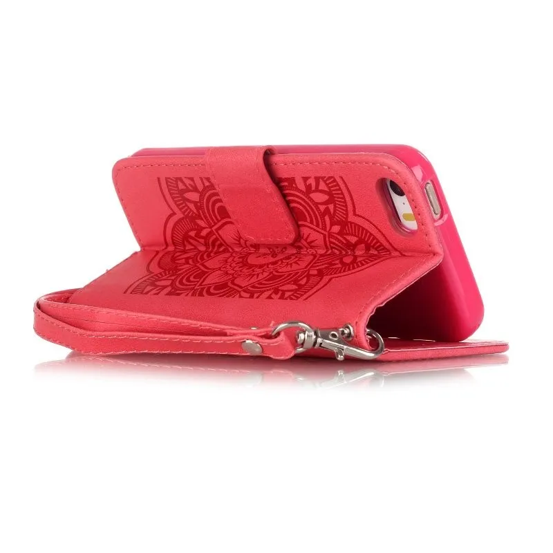 Ловец снов из искусственной кожи кошелек книжка флип чехол для iPhone XS XSMAX 8 8P 6 6S7 7 Стенд чехол для телефона с ремешком для переноски