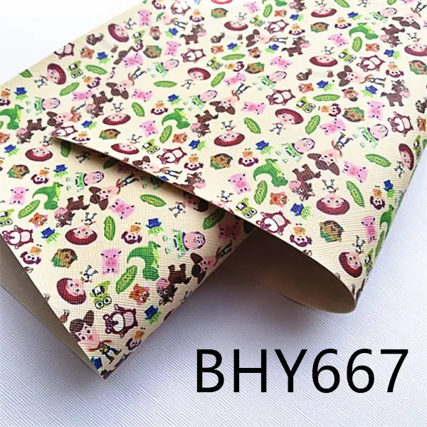 BHY667 1 шт. 20*33 см A4 мультфильм лук девушка кожа viny ткань BHY667 - Цвет: BHY667