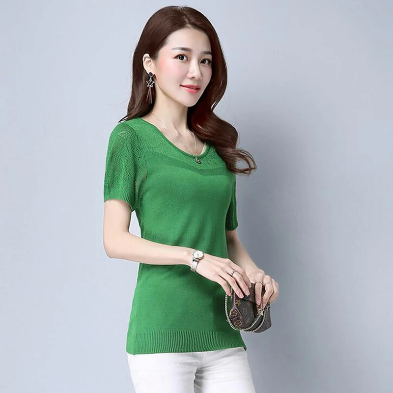 Женская трикотажная футболка летняя красная | одежда