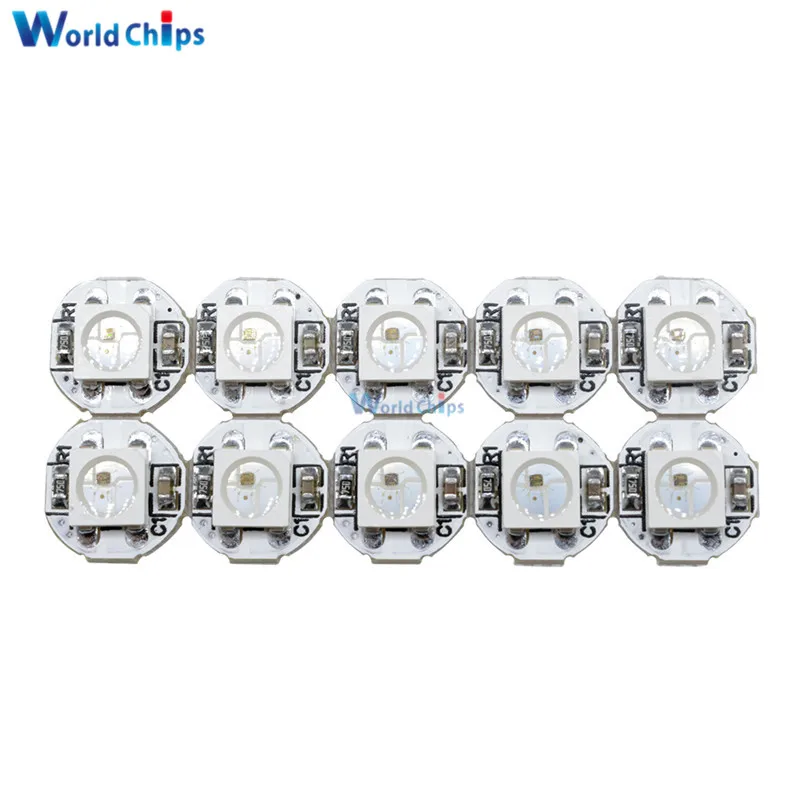 100 шт. 10x10 бит печатная плата WS2812B полноцветсветодиодный DC5V SMD 5050 RGB Светодиодная