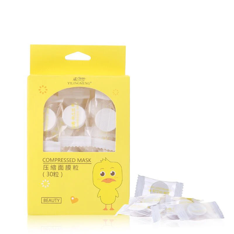YILINGMENG бренд компресс Маска для Лица Бумага 30 таблеток одноразовая маска для лица бумажная компресс Маска гранулы