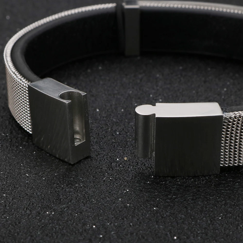 Золотая плетеная цепочка из нержавеющей стали мужские браслеты с идентификацией