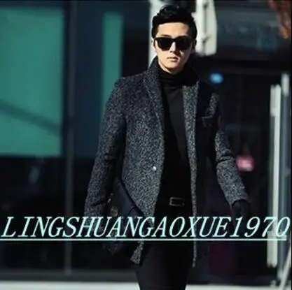 Подростковое повседневное шерстяное пальто мужской Тренч мужское кашемировое