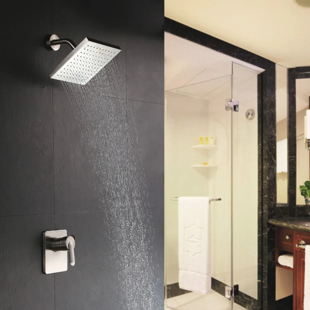 Бесплатная доставка скрытая система насадок для душа из матового никеля