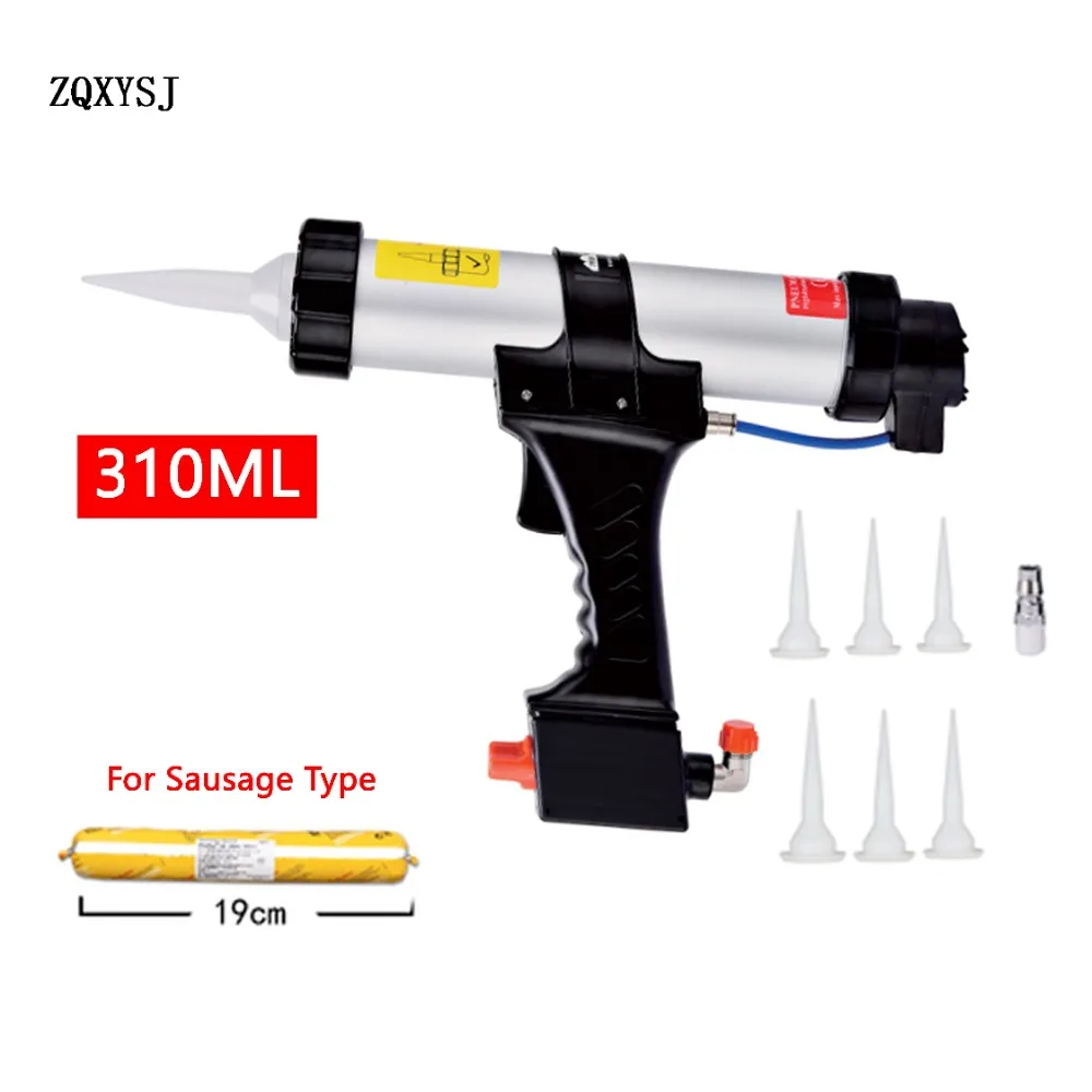 

310 мл пневматический пистолет, пистолет для герметизации колбасного клея, Ручной стеклянный клеевой пистолет, алюминиевая конструкция, сил...