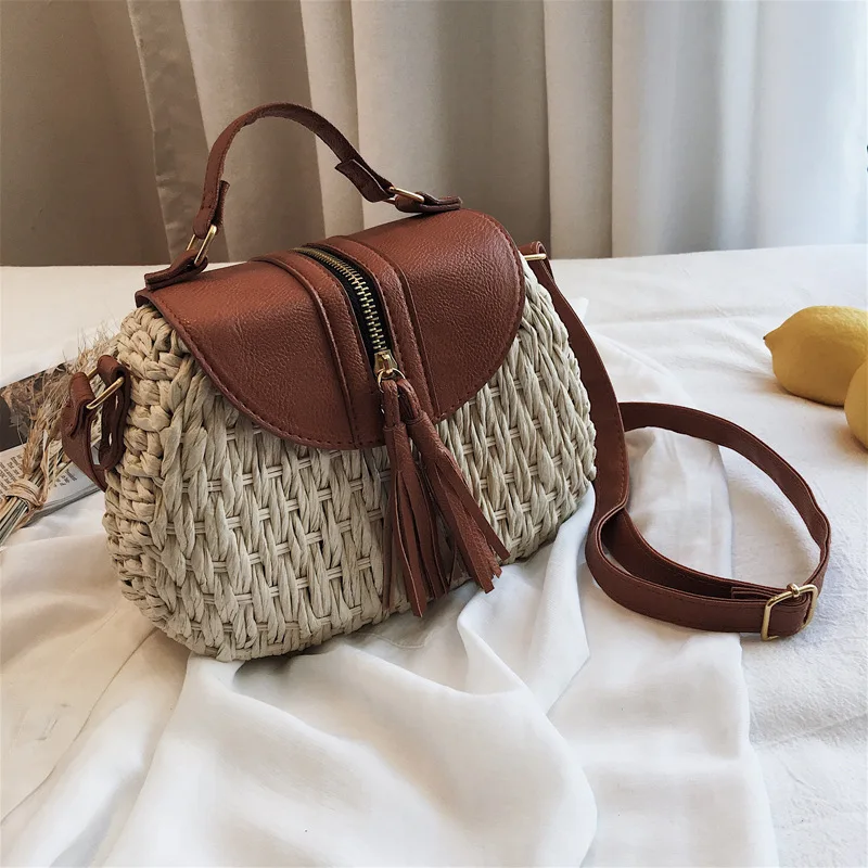 Женская сумка Hanbag модная повседневная соломенная женская летняя новая подушка
