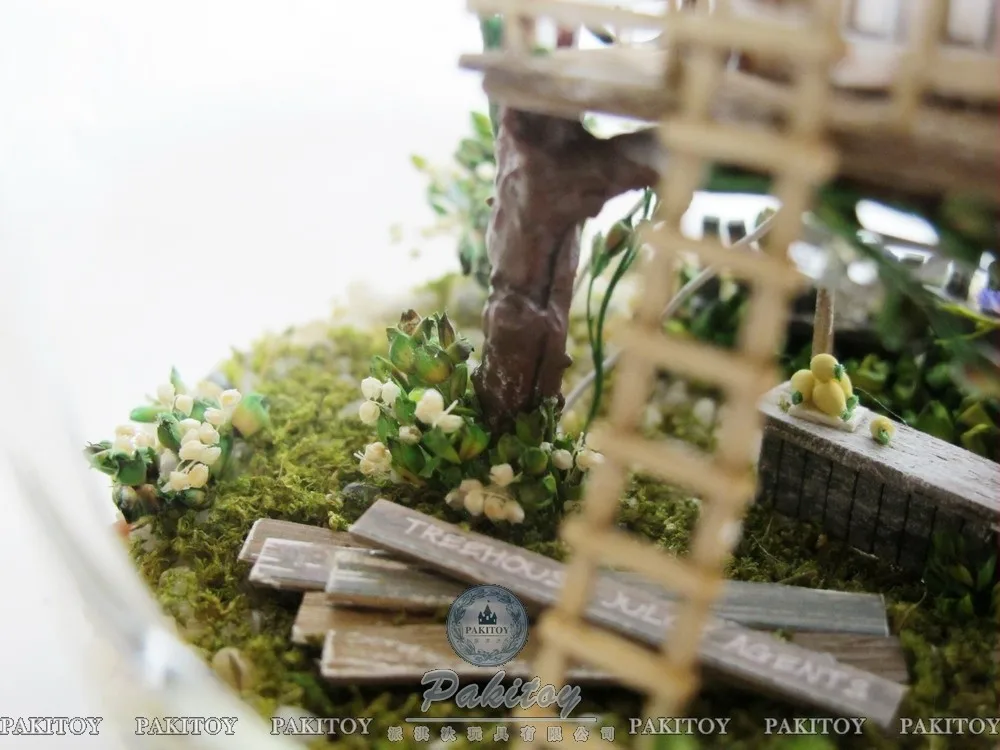 SC02 DIY стеклянный шар Кукольный дом деревянный Мини джунгли кукольный домик миниатюрная Подарочная игрушка