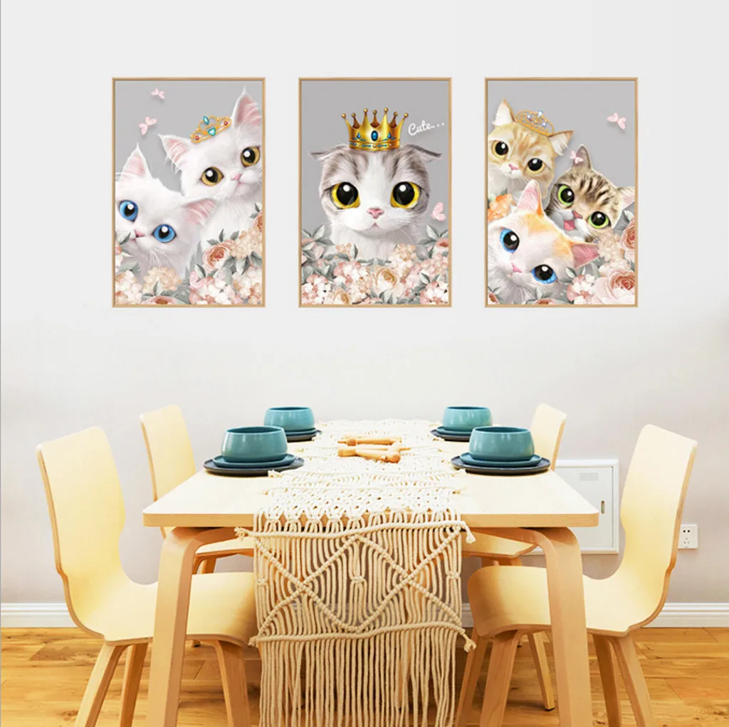 KAKUDER 3D wall sticker Cute Cat Theme stickers for Bathroom Window Mural self Adhesive Sticker DIY home Decor dropshipping | Дом и сад