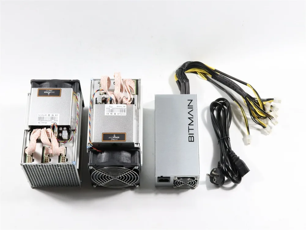 2 шт б/у ZCASH Miner Antminer Z9 Mini 10k Sol/s 300W с 1pc Bitmain APW3 1600W PSU хорошая прибыль лучше чем A9 S9
