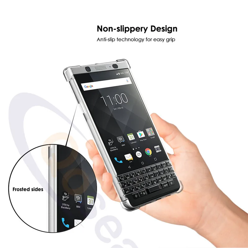 Qosea для Blackberry Keyone DTEK70 чехол телефона силиконовый прозрачный ТПУ кожа подушка