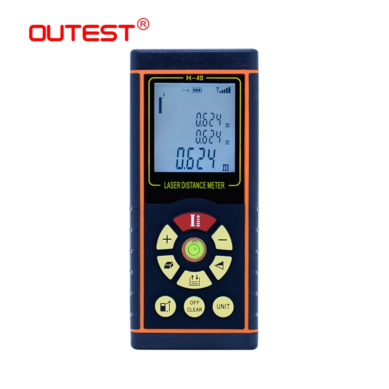 Outest цифровой измеритель расстояния лазер 40 м/60 м/80 м/100 м дальномерный рулетка