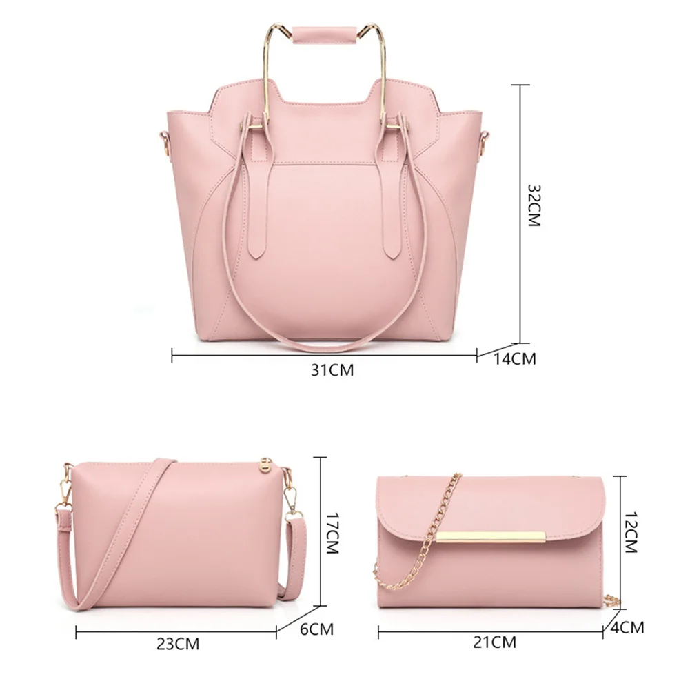 3 шт./компл. женские композитные сумки искусственная кожа Повседневная сумка на