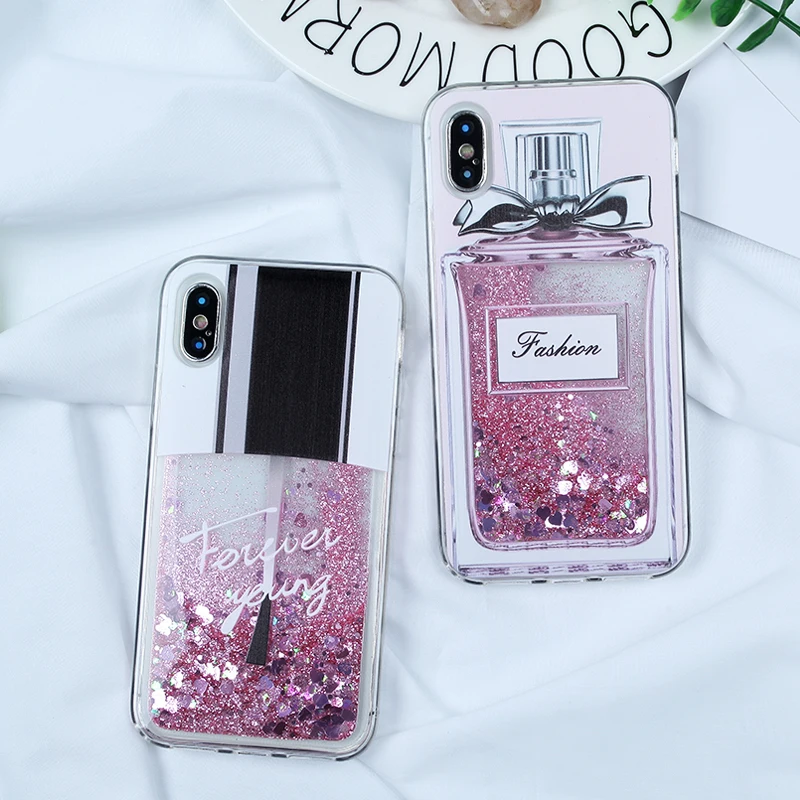 Блестящий Жидкий чехол для iPhone 8 Plus зыбучий песок Единорог Блестки X SE 5 5S 6 6S 7