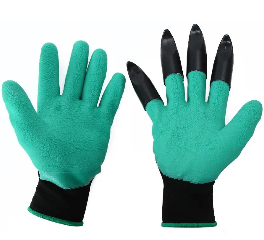 Glove Практичная семян, набор для копания грунта, водонепроницаемые латексные перчатки с когтями, садовый инструмент, 1 пара - Цвет: Glove