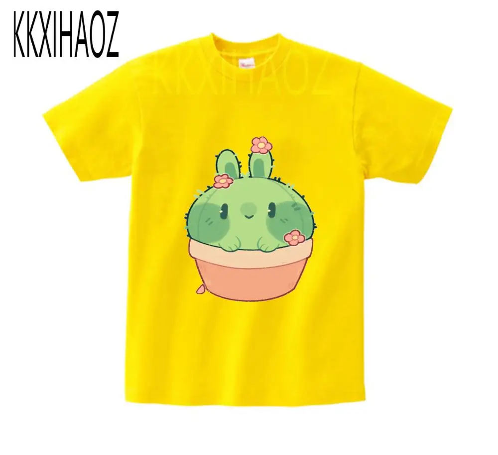 

2020 New Boys T-shirt Kids cute print T Shirts Cartoon Cactus Top Tees Children Sport Clothing Baby Girl t shirts For 2-13 Y NN