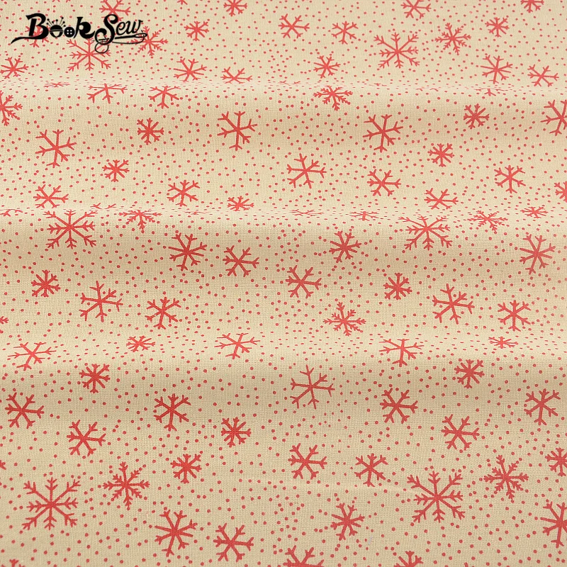 Домашний текстиль booksew хлопковая льняная ткань снежный цветок стиль швейный