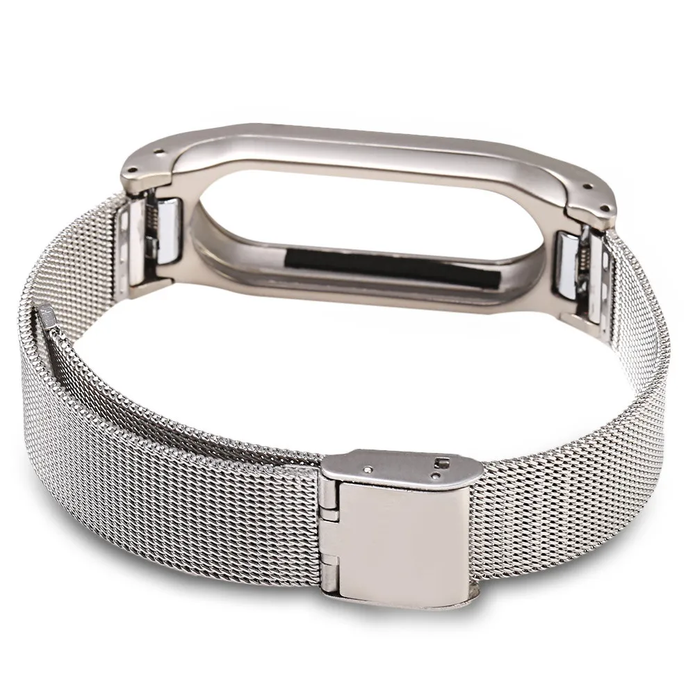 Replacement Stainless Steel Wrist Strap on for Xiaomi Mi Band 2 Xaomi Xiomi MiBand Band2 Wristband Smart Lightweight | Электроника