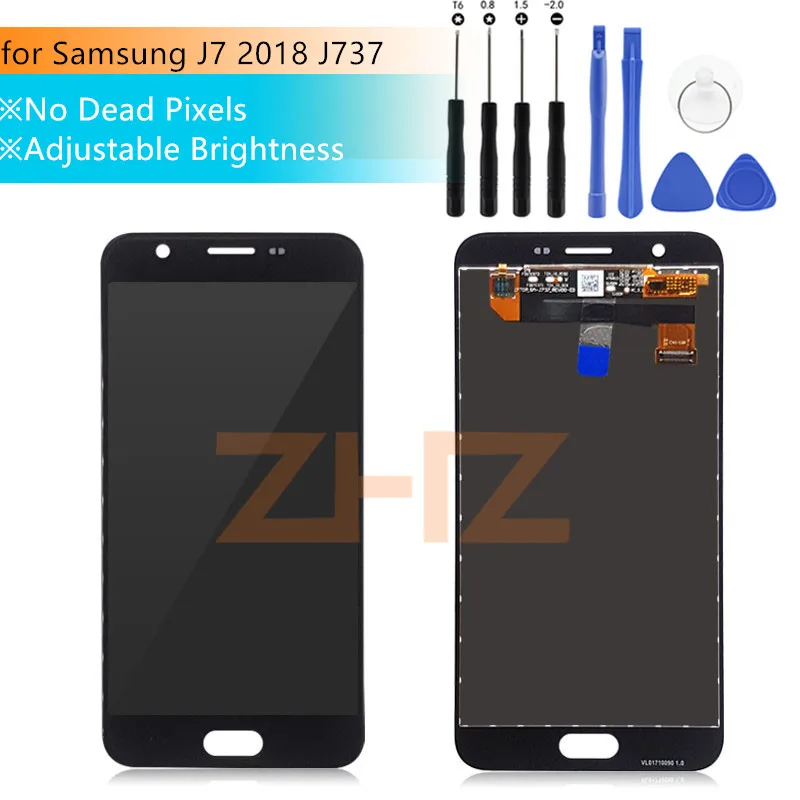 ЖК дисплей с дигитайзером сенсорного экрана для Samsung Galaxy J7 2018 J737 J737P запасные