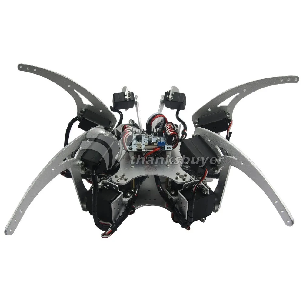 Полный комплект контроллера и MG996R Servos 18DOF алюминиевый шестиугольный робот паука