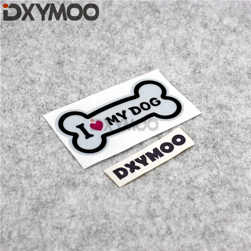 

Dog Car Stickers I LOVE MY DOG Funny Bones Decorate Skateboard Laptop Waterproof Bumpers 3M
