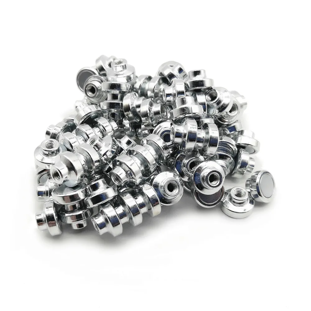 Mounting Magnet Diameter 10mm & 12mm Magnetic Pots with M3 Screw Neodymium Cup LED Fixing Adapter Fixer 100 pcs|mounting magnet|magnet magnetmagnet |