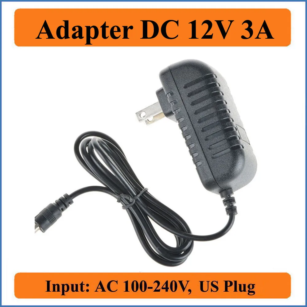 12V 3A штепсельная вилка американского стандарта AC DC адаптер переменного тока 100 240V