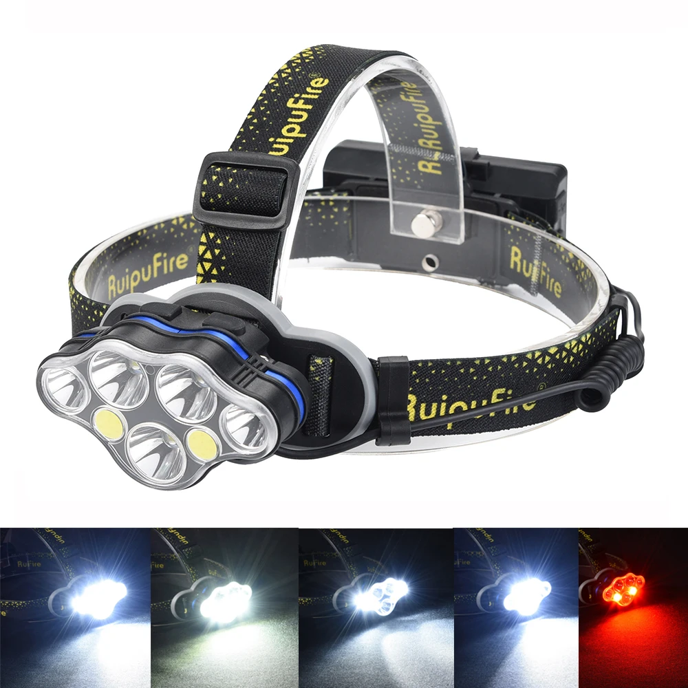 Z20Litwod KC07 XM-L T6 30000LM 7 светодиодные фары супер яркий светодиодный налобный фонарь