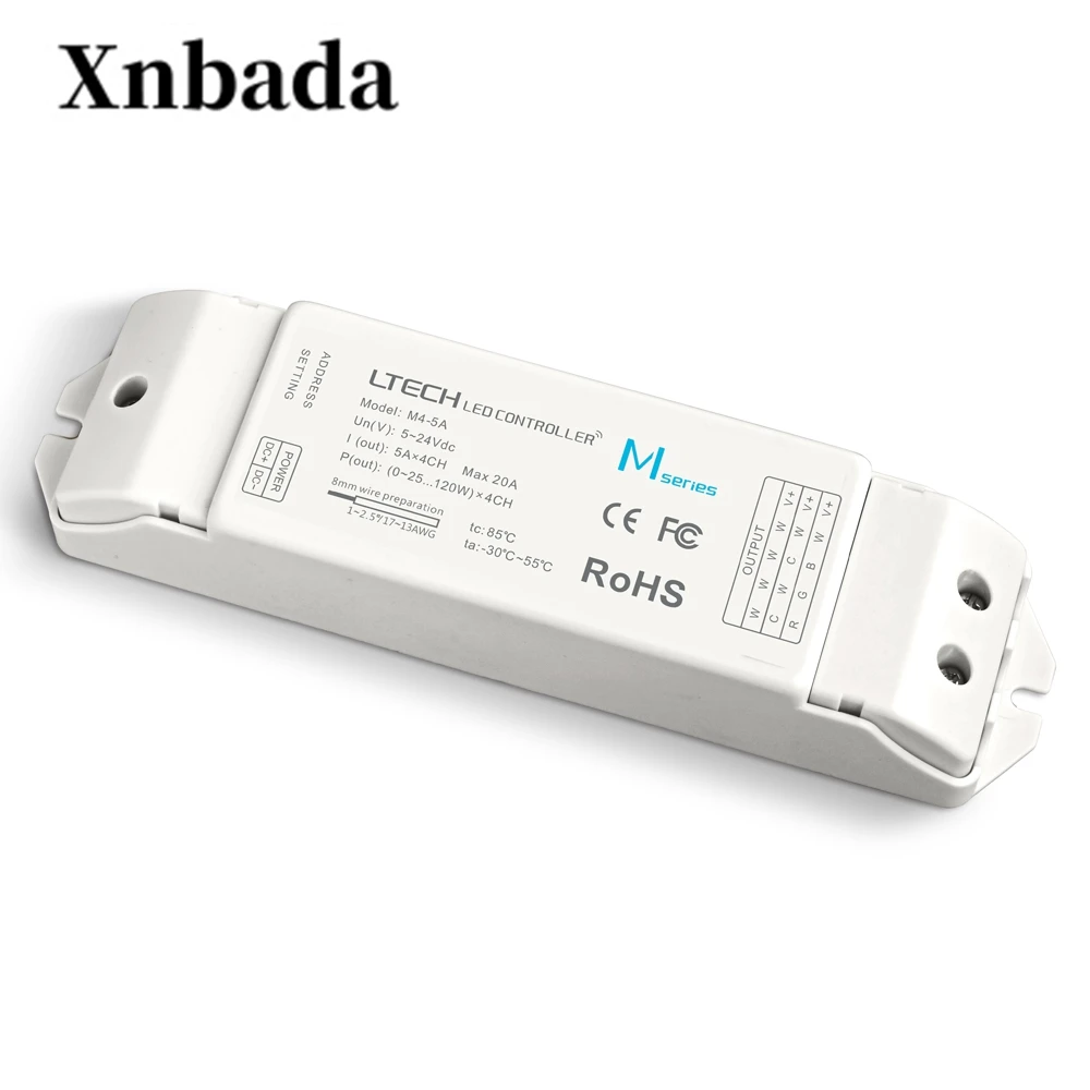 M4 5A DC12 24V * 4CH 20A выход приемник Led 5050 3528 светодиодные ленты свет Dimer
