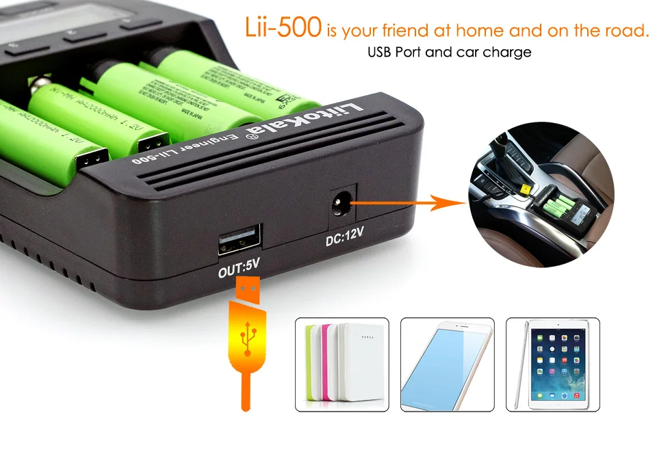 Lii-500 батарея зарядное устройство для 3 7 в 18650 18490 18500 10440 17500 22650 26650 литиевая или 1 2 V AA