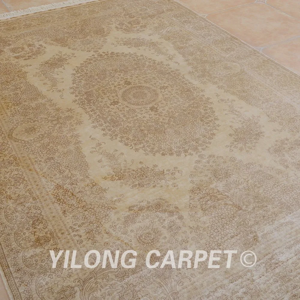 Yilong 6 'x 9' ручной вязки традиционный Vantage ковер бежевый работы турецкие ковры