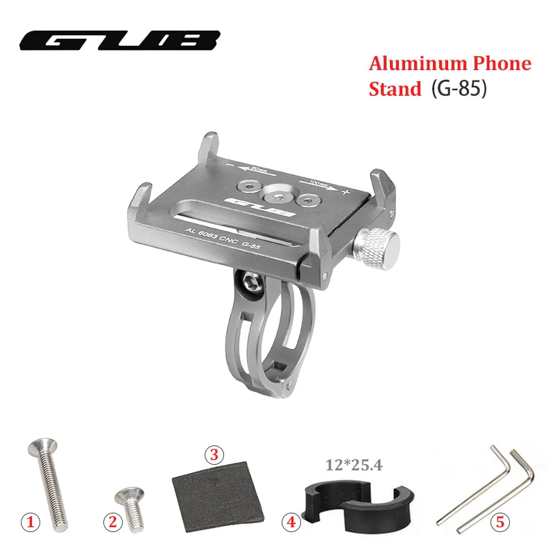 G85 Titanium color GUB велосипедный держатель для телефона, руль, G-85, G-84, регулируемый алюминиевый сплав, велосипедный держатель для мобильного телефона, кронштейн, аксессуары для велоспорта - Цвет: G85 Titanium color