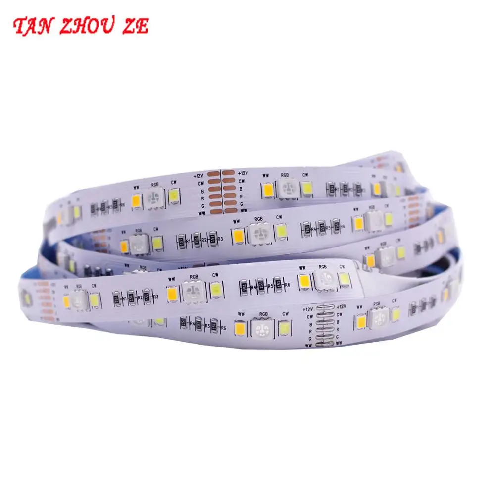 RGBCCT Светодиодная лента 5050 RGB+ 2835 белый/теплый белый DC12V 120 светодиодный/м 5 м/лот 450 светодиодный s ленточный светильник лампа для плохой гостиной