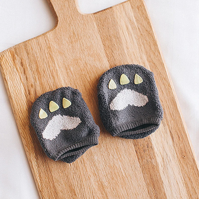 Cartoon Baby Girls Socks Coral Cashmere Floor Sock Autumn Winter Newborn Boys Photography Props Spring Clothing | Детская одежда и