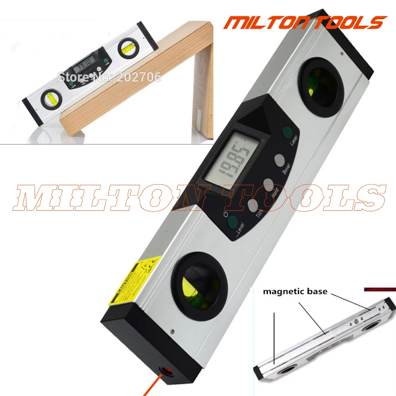 

150 мм 200 мм лазерный цифровой уровень ЖК-дисплей цифровой транспортир с лазерным лучом красный лазерный уровень лазерный горизонтальный 0-200 мм