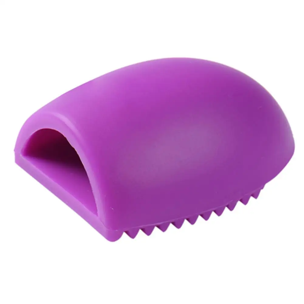 purple Силиконовые кисти для макияжа, моющие, чистящие инструменты, косметические кисти для макияжа, скрубберная доска, моющая Косметическая щетка для чистки инструмента - Handle Color: purple