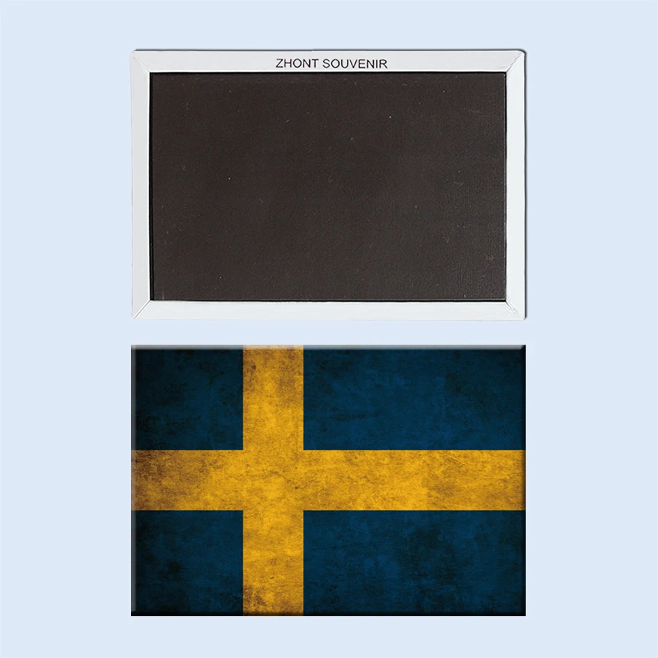 Ретро дизайн флаг Konungariket Sverige/Швеция магниты на холодильник 22216 Металлические