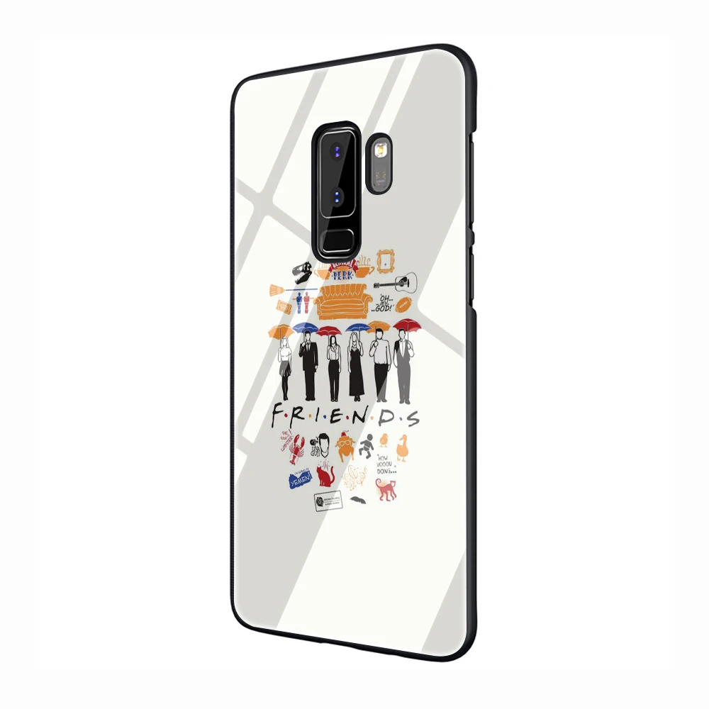 Друзей закаленное Стекло чехол для телефона чехол для samsung Galaxy S7 край S8 Note 8, 9, 10, плюс A10 20 30 40 50 60 70 - Цвет: G12