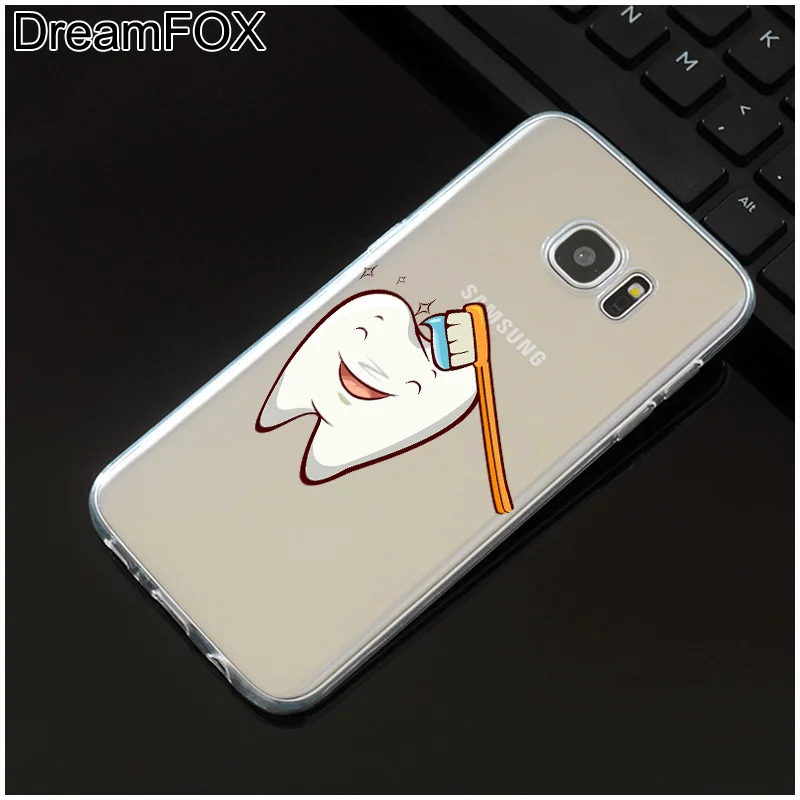 DREAMFOX M210 стоматологический Мягкий ТПУ силиконовый чехол для Samsung Galaxy S5 S6 S7 S8 S9 S10 5G