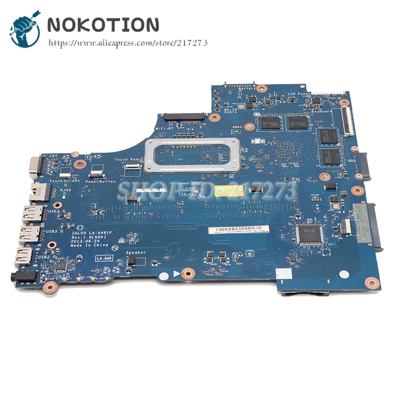 NOKOTION CN-09HY4K 09HY4K для Dell Latitude 15 3540 Материнская плата ноутбука ZAL00 LA-A491P SR16Z i7-4500U Процессор HD 8550 2 Гб