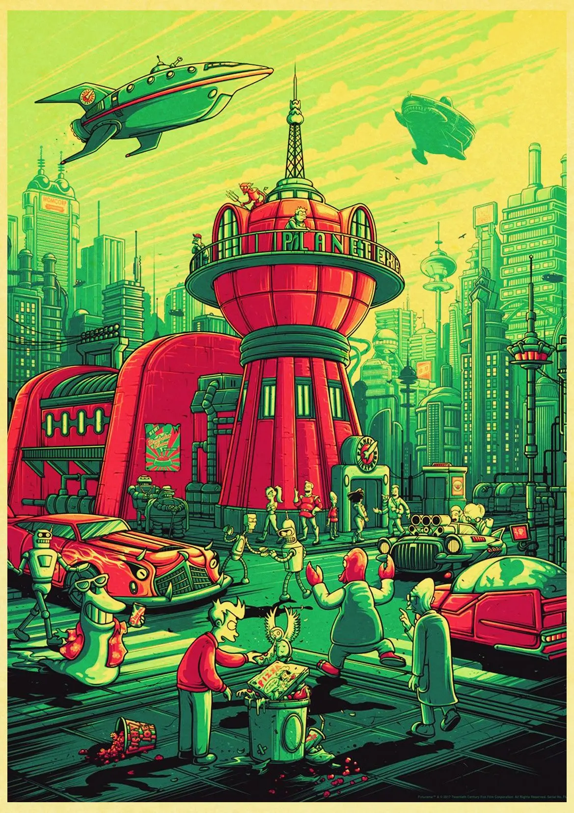Винтажные плакаты американский комикс ТВ сериал Futurama принты настенная живопись хорошее качество декор плакат настенная живопись украшение дома