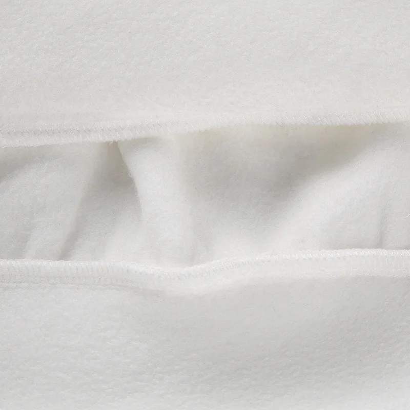 Pholeey Winter Warm Cotton Ladies Hoodies Loose High Collar Sweat Fleece Hipster Velvet White Sweatshirts Streetwear Women
