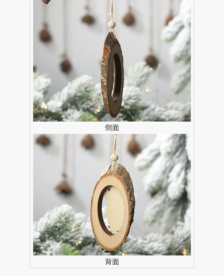 Navidad Рождественская деревянная подвесная подвеска Noel украшения Рождественская елка украшения для дома гирлянды Рождество год Декор