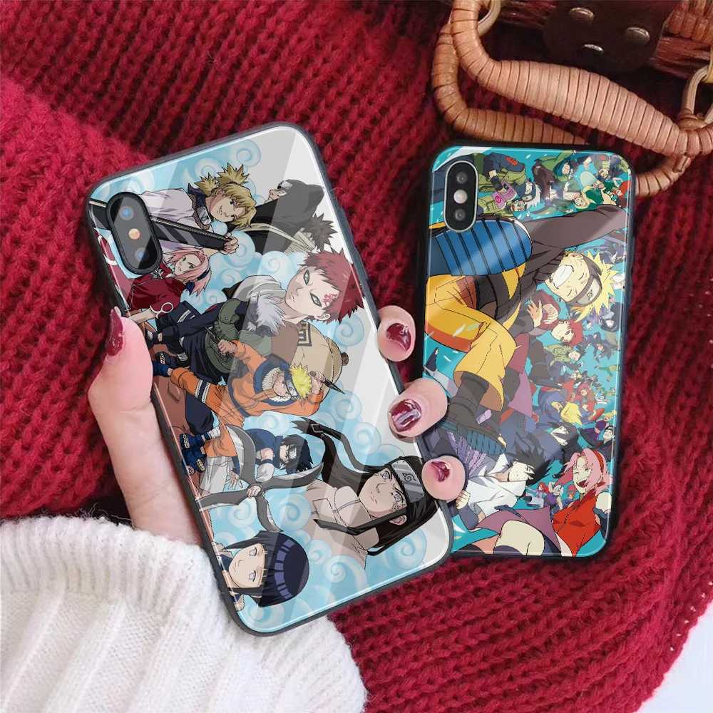 DIY чехол для телефона для iPhone 7 8 6 S Plus Капа закаленное стекло Наруто ниндзя Хокаге индивидуальная крышка телефона для iPhone X XR XS MAX